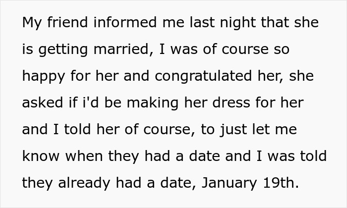 “I Asked Her If She’d Hit Her Head”: Pregnant Dressmaker Refuses Bride’s Demands, Drama Ensues “I Asked Her If She’d Hit Her Head”: Pregnant Dressmaker Refuses Bride’s Demands, Drama Ensues