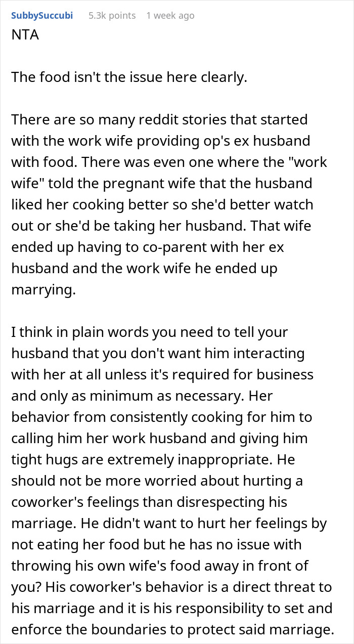 Husband’s “Work Wife” Wins Over His Stomach, So His Actual Wife Stops Making Him Lunches Husband’s “Work Wife” Wins Over His Stomach, So His Actual Wife Stops Making Him Lunches