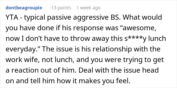 Husband’s “Work Wife” Wins Over His Stomach, So His Actual Wife Stops Making Him Lunches Husband’s “Work Wife” Wins Over His Stomach, So His Actual Wife Stops Making Him Lunches