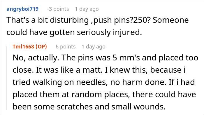 “250 Flat-Headed Push Pins”: Teen Takes Revenge After Learning How Her Bedroom’s Being Used “250 Flat-Headed Push Pins”: Teen Takes Revenge After Learning How Her Bedroom’s Being Used