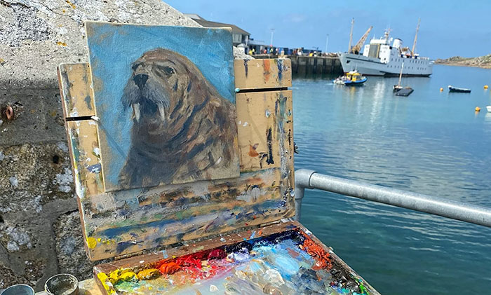 Netizens Can’t Get Enough Of This Walrus Who Was Given His Own Raft So He Would Stop Sinking Boats Netizens Can’t Get Enough Of This Walrus Who Was Given His Own Raft So He Would Stop Sinking Boats