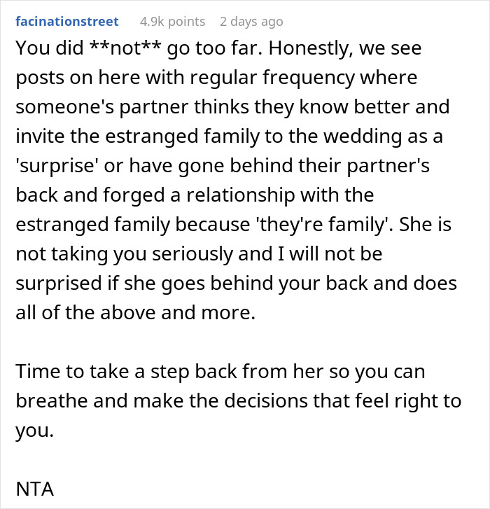 Man Is Livid After Fiancée Insists On Inviting His Toxic Parents, Threatens To Cancel Wedding Man Is Livid After Fiancée Insists On Inviting His Toxic Parents, Threatens To Cancel Wedding