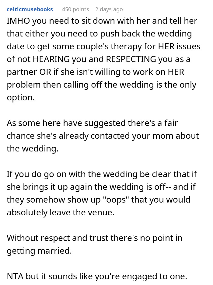 Man Is Livid After Fiancée Insists On Inviting His Toxic Parents, Threatens To Cancel Wedding Man Is Livid After Fiancée Insists On Inviting His Toxic Parents, Threatens To Cancel Wedding