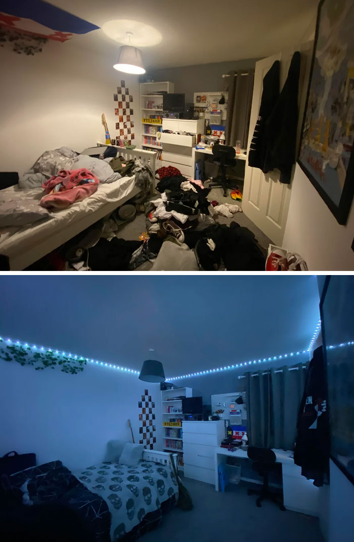 40 Side-By-Side Pics Of “Depression Rooms” Being Tackled 40 Side-By-Side Pics Of “Depression Rooms” Being Tackled