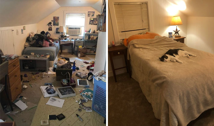 40 Side-By-Side Pics Of “Depression Rooms” Being Tackled 40 Side-By-Side Pics Of “Depression Rooms” Being Tackled