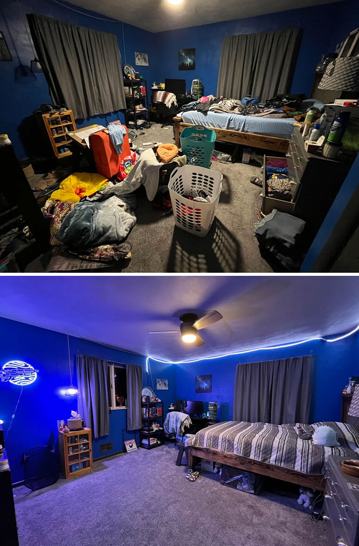 40 Side-By-Side Pics Of “Depression Rooms” Being Tackled 40 Side-By-Side Pics Of “Depression Rooms” Being Tackled