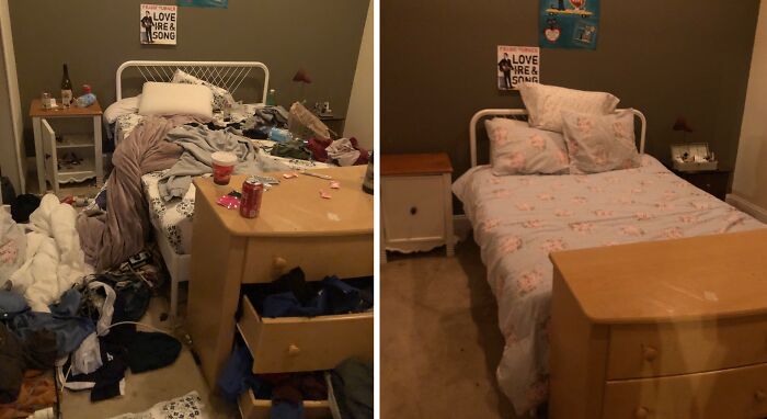 40 Side-By-Side Pics Of “Depression Rooms” Being Tackled 40 Side-By-Side Pics Of “Depression Rooms” Being Tackled
