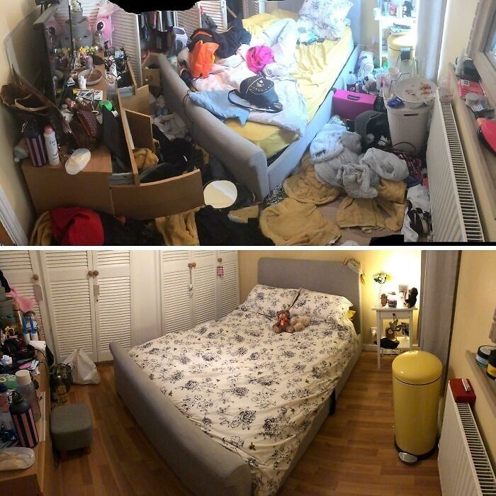 40 Side-By-Side Pics Of “Depression Rooms” Being Tackled 40 Side-By-Side Pics Of “Depression Rooms” Being Tackled