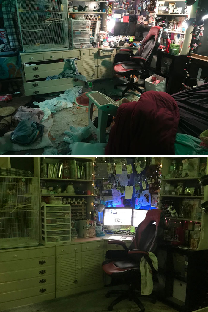 40 Side-By-Side Pics Of “Depression Rooms” Being Tackled 40 Side-By-Side Pics Of “Depression Rooms” Being Tackled