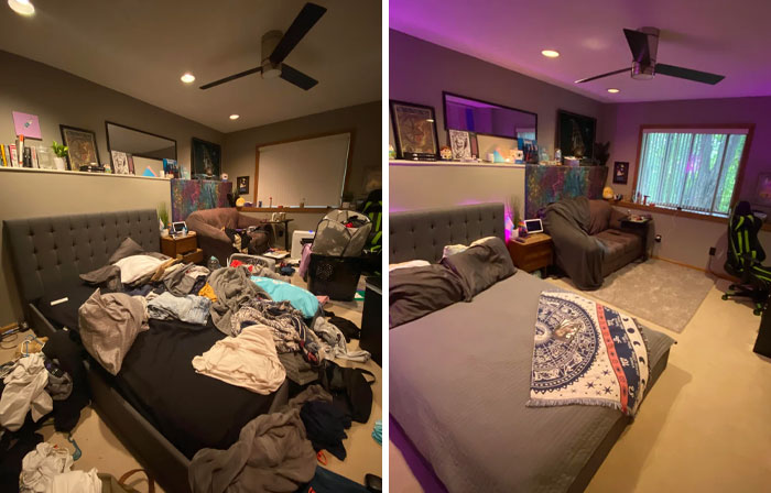 40 Side-By-Side Pics Of “Depression Rooms” Being Tackled 40 Side-By-Side Pics Of “Depression Rooms” Being Tackled