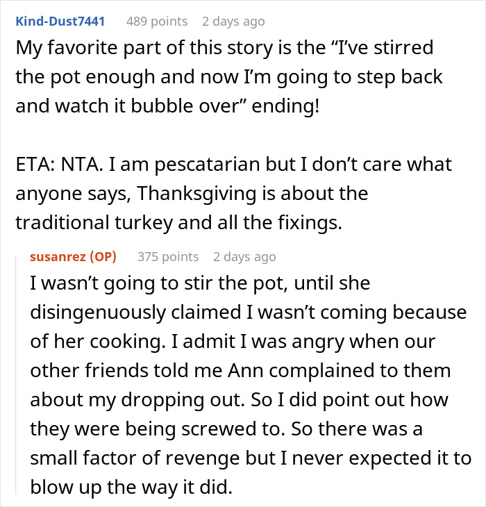 Vegan Host Pushes Her Thanksgiving Menu, Friends Serve Her An RSVP Nightmare In Return Vegan Host Pushes Her Thanksgiving Menu, Friends Serve Her An RSVP Nightmare In Return