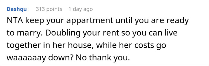 Man Draws The Line At Girlfriend’s Insane Rent Request: “She Says I’m Just Making Excuses” Man Draws The Line At Girlfriend’s Insane Rent Request: “She Says I’m Just Making Excuses”