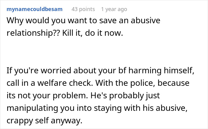 Man’s Paranoia Pushes Girlfriend To Choose Mental Sanity Over Relationship