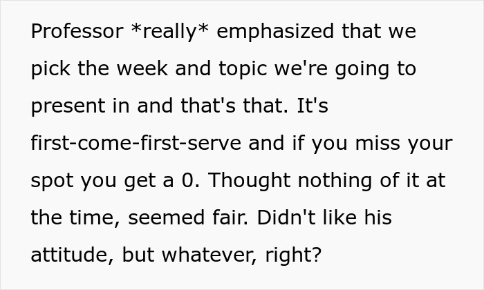 Students Turn Professor’s Strict Scheduling Rules Against Him In Perfectly Timed Move