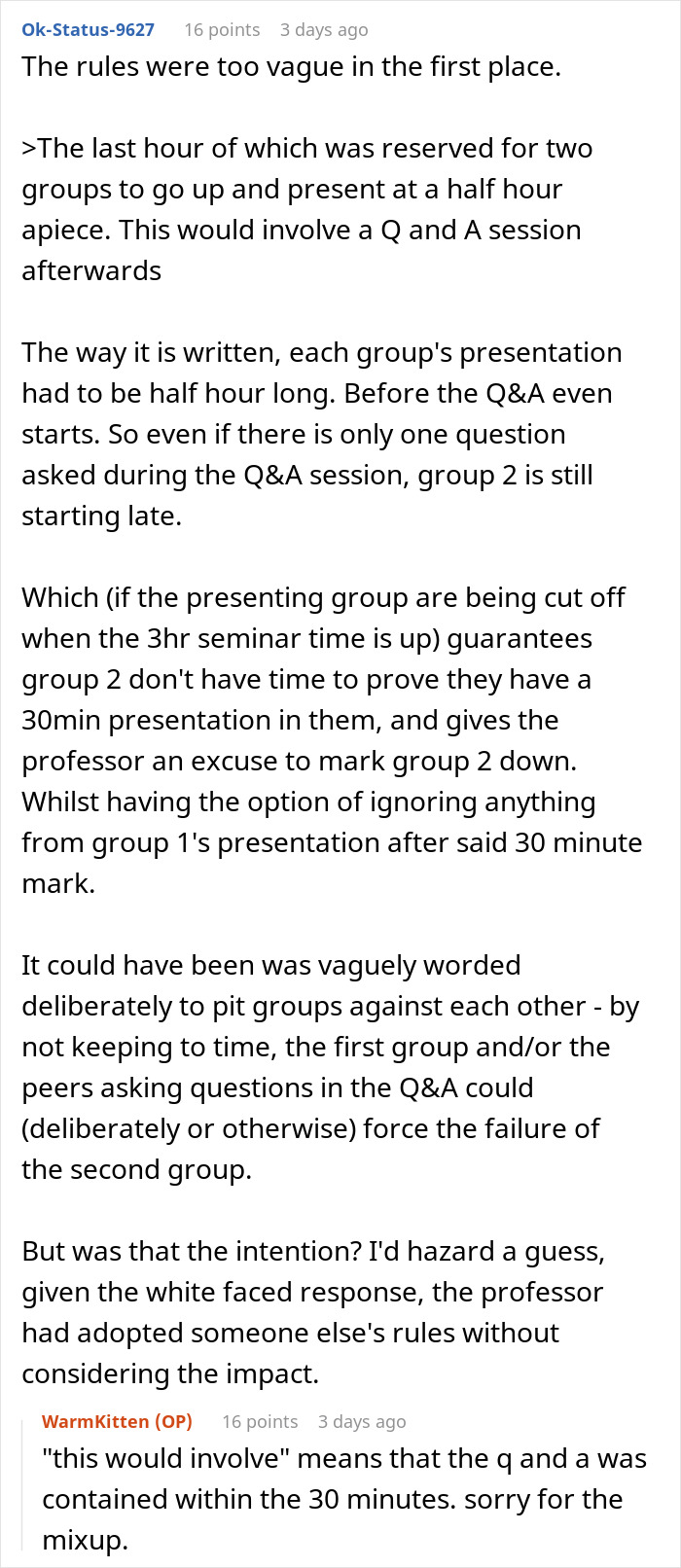 Students Turn Professor’s Strict Scheduling Rules Against Him In Perfectly Timed Move