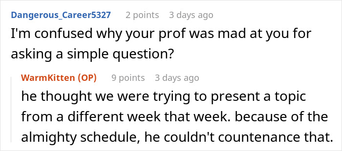 Students Turn Professor’s Strict Scheduling Rules Against Him In Perfectly Timed Move
