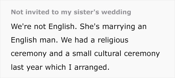 Family Throws Cultural Wedding For Sis But Get Excluded From Her “British” Wedding, Wonder Why Family Throws Cultural Wedding For Sis But Get Excluded From Her “British” Wedding, Wonder Why