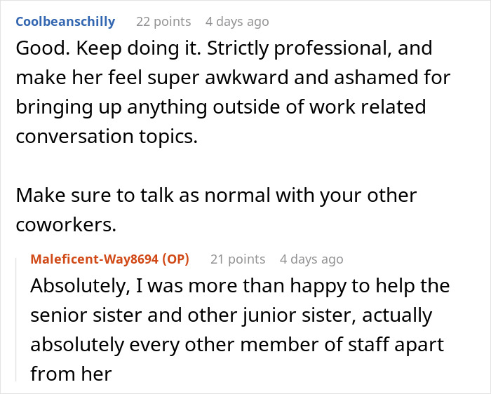 Woman Reminds Coworker Of Their Work Hours, Is Shocked When They Use It Against Her Woman Reminds Coworker Of Their Work Hours, Is Shocked When They Use It Against Her