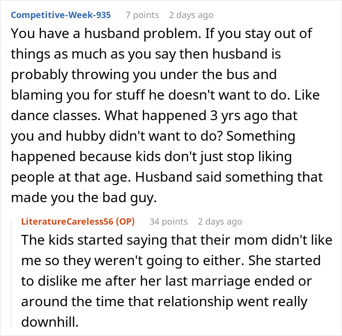 Stepmom Is Being Treated Terribly By Kids, Refuses To Take Them To Dance Class And Takes Heat Stepmom Is Being Treated Terribly By Kids, Refuses To Take Them To Dance Class And Takes Heat