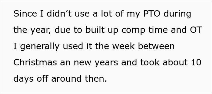 “Can’t Carry Over 1 PTO Day? See You In February”: Person Maliciously Complies “Can’t Carry Over 1 PTO Day? See You In February”: Person Maliciously Complies