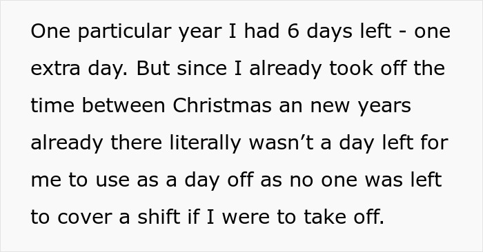 “Can’t Carry Over 1 PTO Day? See You In February”: Person Maliciously Complies “Can’t Carry Over 1 PTO Day? See You In February”: Person Maliciously Complies