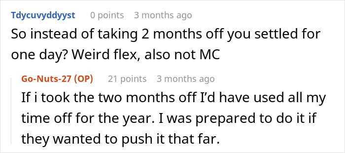 “Can’t Carry Over 1 PTO Day? See You In February”: Person Maliciously Complies “Can’t Carry Over 1 PTO Day? See You In February”: Person Maliciously Complies