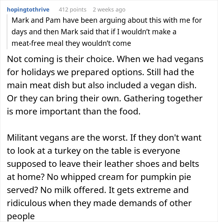 Militantly Vegan Man Tries To Ruin Possibly The Last Thanksgiving With The Whole Family Militantly Vegan Man Tries To Ruin Possibly The Last Thanksgiving With The Whole Family