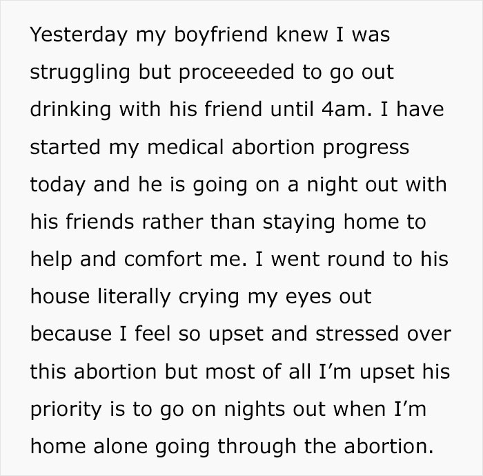 Guy Picks His Friends Over Being With GF Going Through Abortion, She Considers Showing Him The Door Guy Picks His Friends Over Being With GF Going Through Abortion, She Considers Showing Him The Door