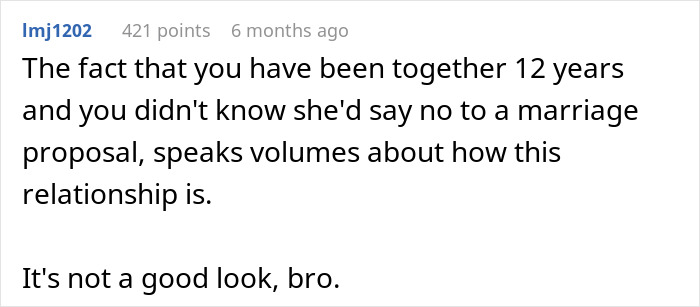12 Years Down The Drain: Guy Finally Decides To Propose When He’s Ready, GF Says ‘No’ 12 Years Down The Drain: Guy Finally Decides To Propose When He’s Ready, GF Says ‘No’
