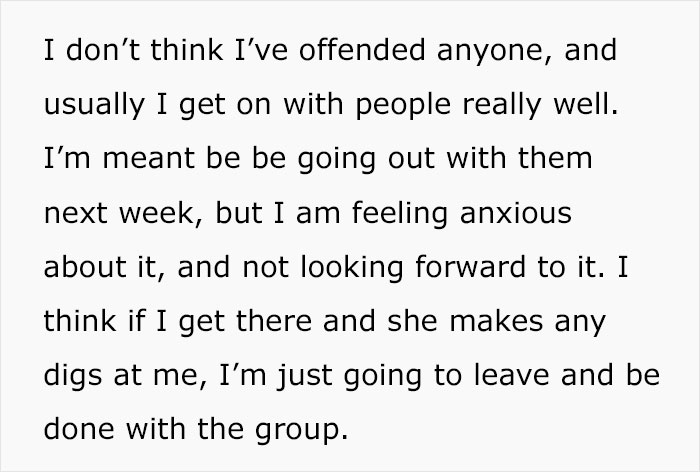 50YO Feels Like She’s Being Bullied Out Of Leaving Friend Group By “Middle-Aged Mean Girls” 50YO Feels Like She’s Being Bullied Out Of Leaving Friend Group By “Middle-Aged Mean Girls”