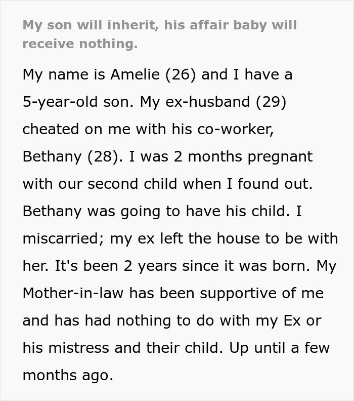 “Too Bad For Her”: Ex-Husband And Mistress Think They’re Getting MIL’s Money, Are Very Wrong “Too Bad For Her”: Ex-Husband And Mistress Think They’re Getting MIL’s Money, Are Very Wrong