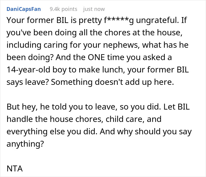 Lady Handles Chores For BIL And Nephews After Sis’ Passing, Asked To Leave For Skipping A Meal