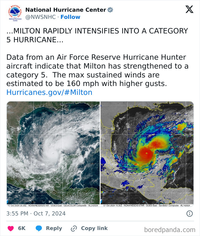 “Hurricane Milton Will Go Down In History”: 23 Posts Showing How Frightening This Hurricane Is “Hurricane Milton Will Go Down In History”: 23 Posts Showing How Frightening This Hurricane Is