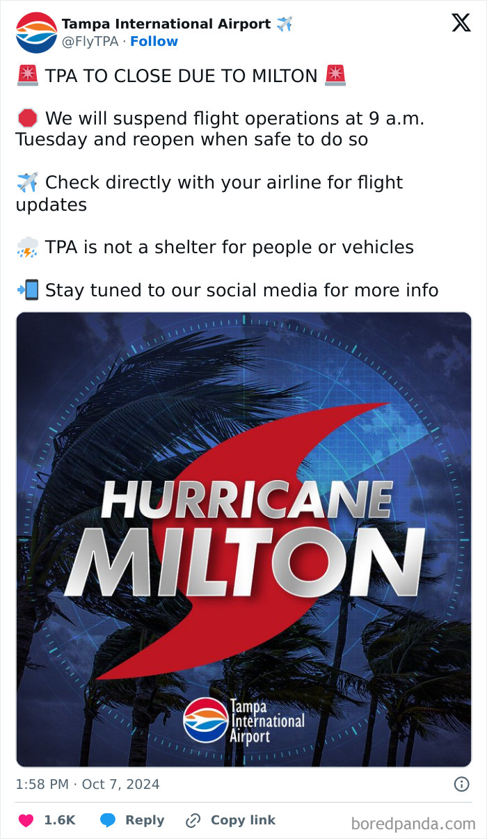 “Hurricane Milton Will Go Down In History”: 23 Posts Showing How Frightening This Hurricane Is “Hurricane Milton Will Go Down In History”: 23 Posts Showing How Frightening This Hurricane Is