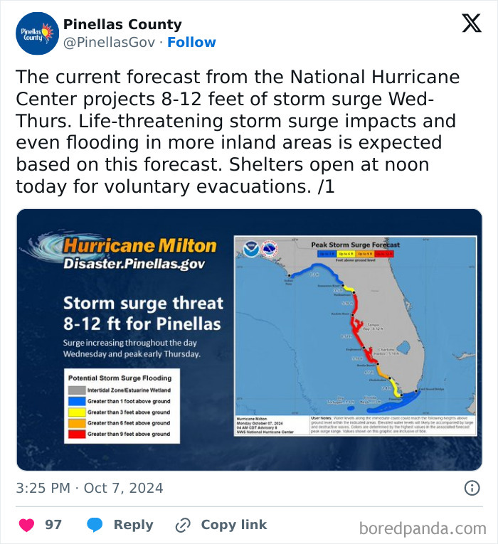 “Hurricane Milton Will Go Down In History”: 23 Posts Showing How Frightening This Hurricane Is “Hurricane Milton Will Go Down In History”: 23 Posts Showing How Frightening This Hurricane Is