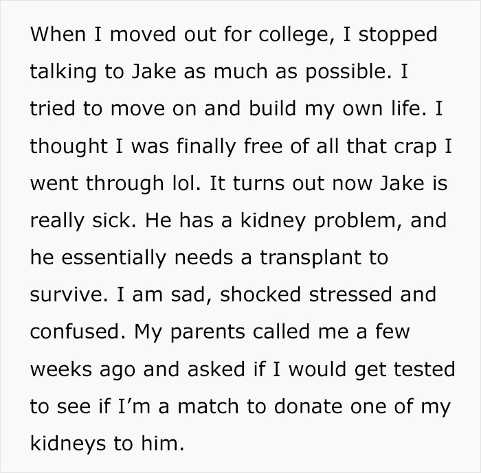 Karma Smacks Brother Who Loved To Bully His Own Sister When He Needs Her Kidney Karma Smacks Brother Who Loved To Bully His Own Sister When He Needs Her Kidney