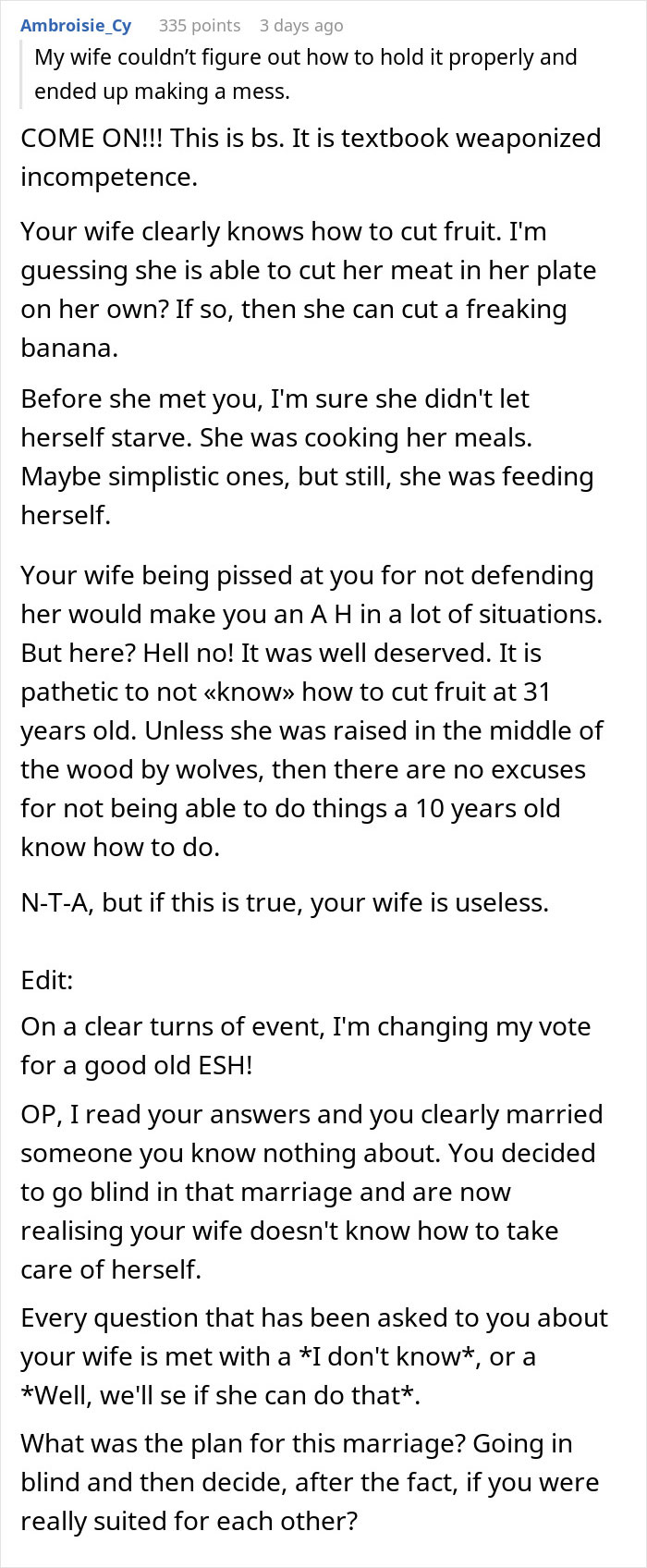 Woman Doesn’t Even Know How To Cut Fruit, MIL Calls Her Pathetic Woman Doesn’t Even Know How To Cut Fruit, MIL Calls Her Pathetic