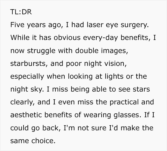 “I Regret Having My Eyes Lasered”: Netizen Candidly Talks About Surgery Results 5 Years Later “I Regret Having My Eyes Lasered”: Netizen Candidly Talks About Surgery Results 5 Years Later