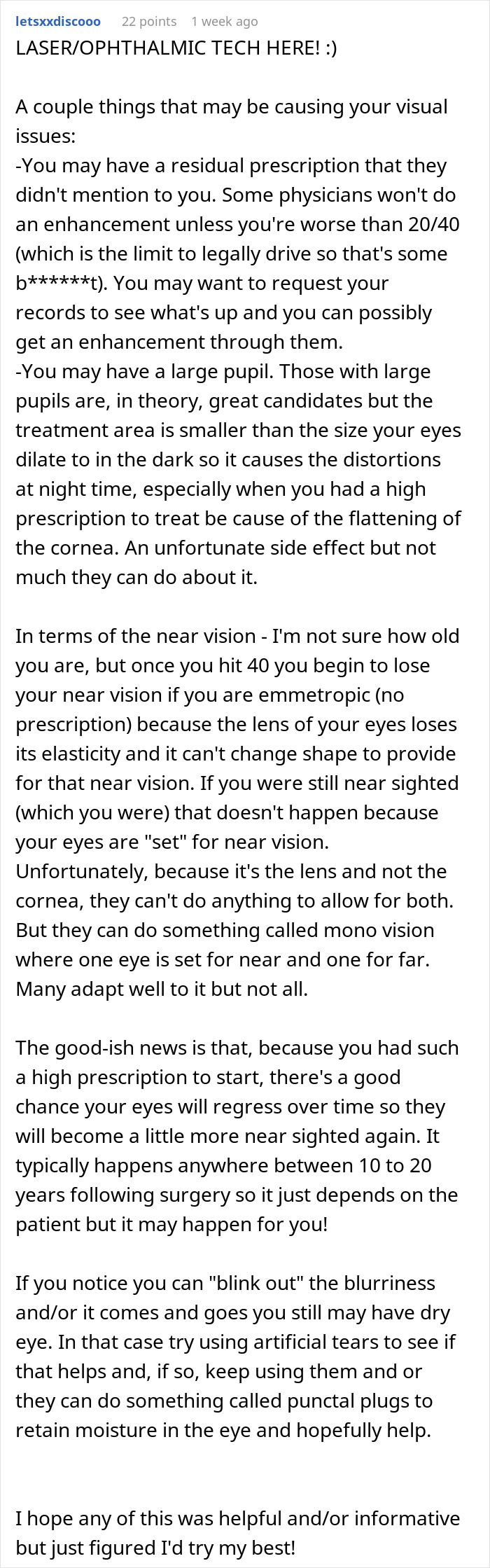 “I Regret Having My Eyes Lasered”: Netizen Candidly Talks About Surgery Results 5 Years Later “I Regret Having My Eyes Lasered”: Netizen Candidly Talks About Surgery Results 5 Years Later