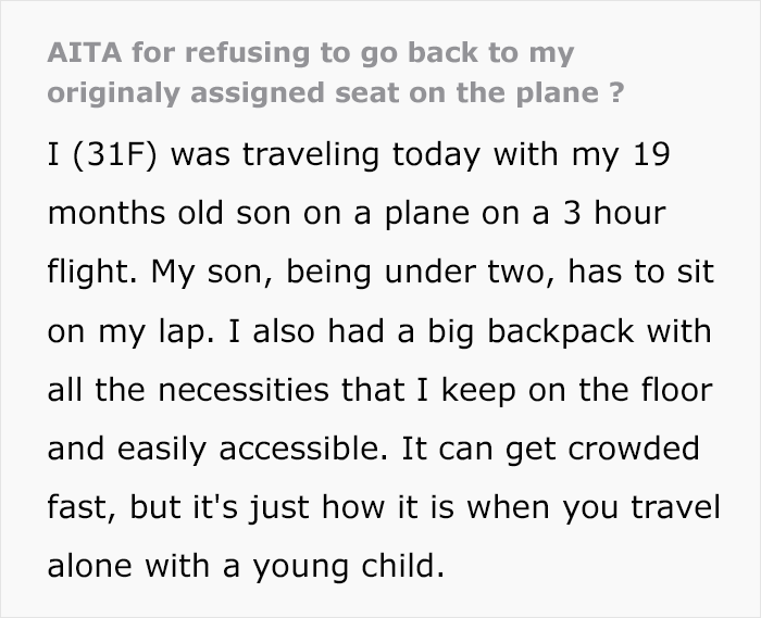 “I Should Be Ashamed”: Mom Berated For Taking Flight Attendant’s Offer Of An Upgraded Seat “I Should Be Ashamed”: Mom Berated For Taking Flight Attendant’s Offer Of An Upgraded Seat