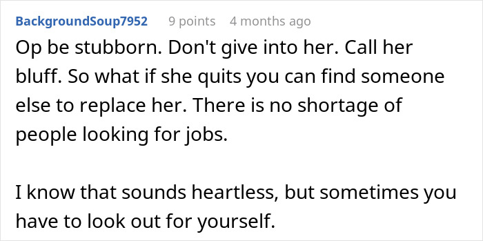 New Hire Demands Woman&rsquo;s Hard-Earned Schedule, Threatens To Quit When Denied