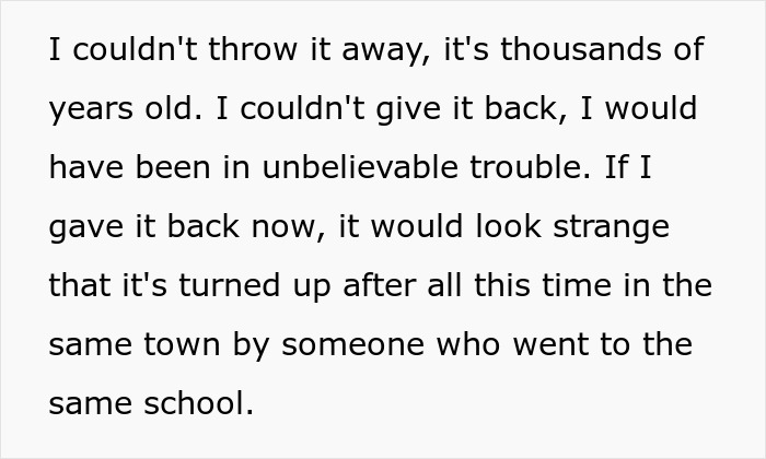 7YO Steals From A Museum, Returns The Ancient Artifact 24 Years Later 7YO Steals From A Museum, Returns The Ancient Artifact 24 Years Later