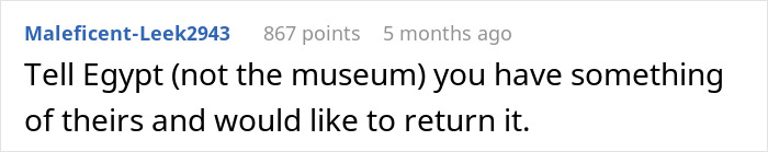 7YO Steals From A Museum, Returns The Ancient Artifact 24 Years Later 7YO Steals From A Museum, Returns The Ancient Artifact 24 Years Later