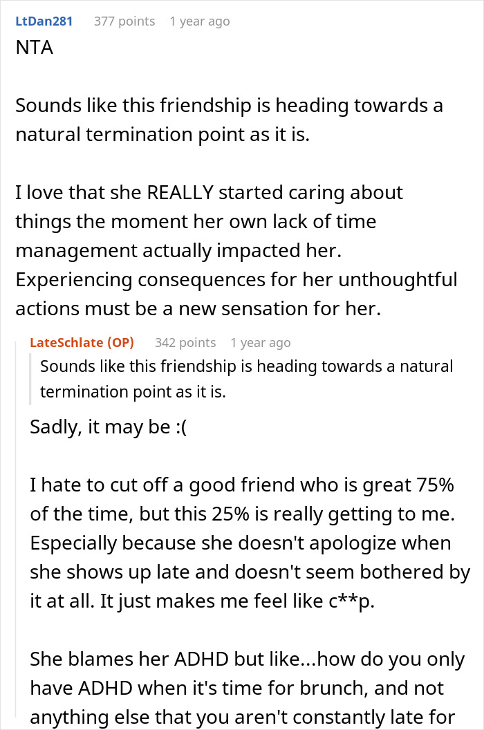 Woman Who’s Always Late Is Shocked When Friend Decides To Stop Accommodating Her Woman Who’s Always Late Is Shocked When Friend Decides To Stop Accommodating Her
