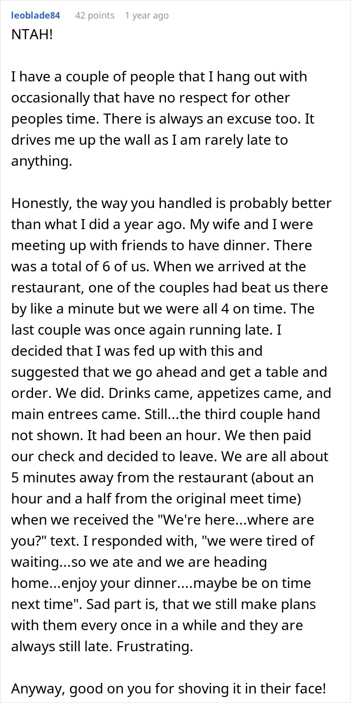 Woman Who’s Always Late Is Shocked When Friend Decides To Stop Accommodating Her Woman Who’s Always Late Is Shocked When Friend Decides To Stop Accommodating Her