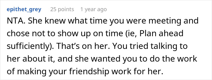 Woman Who’s Always Late Is Shocked When Friend Decides To Stop Accommodating Her Woman Who’s Always Late Is Shocked When Friend Decides To Stop Accommodating Her