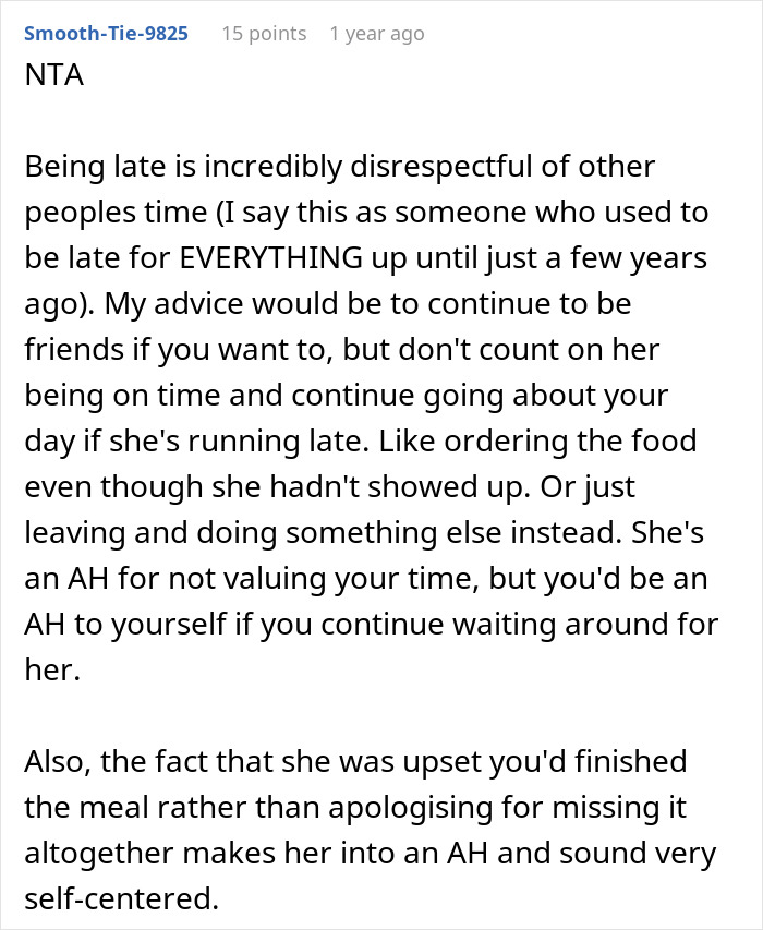 Woman Who’s Always Late Is Shocked When Friend Decides To Stop Accommodating Her Woman Who’s Always Late Is Shocked When Friend Decides To Stop Accommodating Her