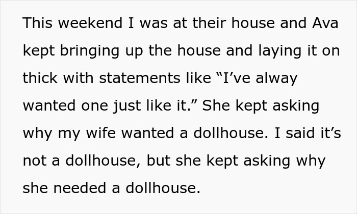 &ldquo;Am I The [Jerk] For Not Giving The &lsquo;Dollhouse&rsquo; I Built To My Niece, But To My Wife As A Gift?”