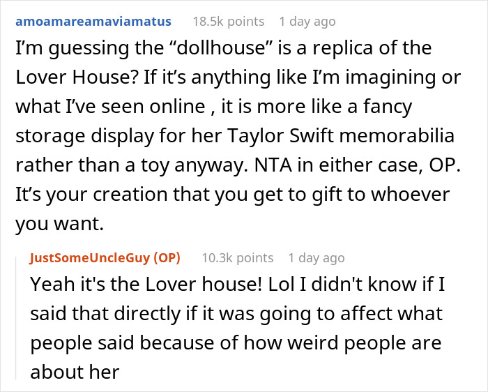 “Am I The [Jerk] For Not Giving The ‘Dollhouse’ I Built To My Niece, But To My Wife As A Gift?&#8221;