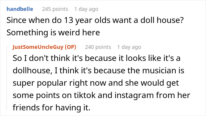 “Am I The [Jerk] For Not Giving The ‘Dollhouse’ I Built To My Niece, But To My Wife As A Gift?&#8221;